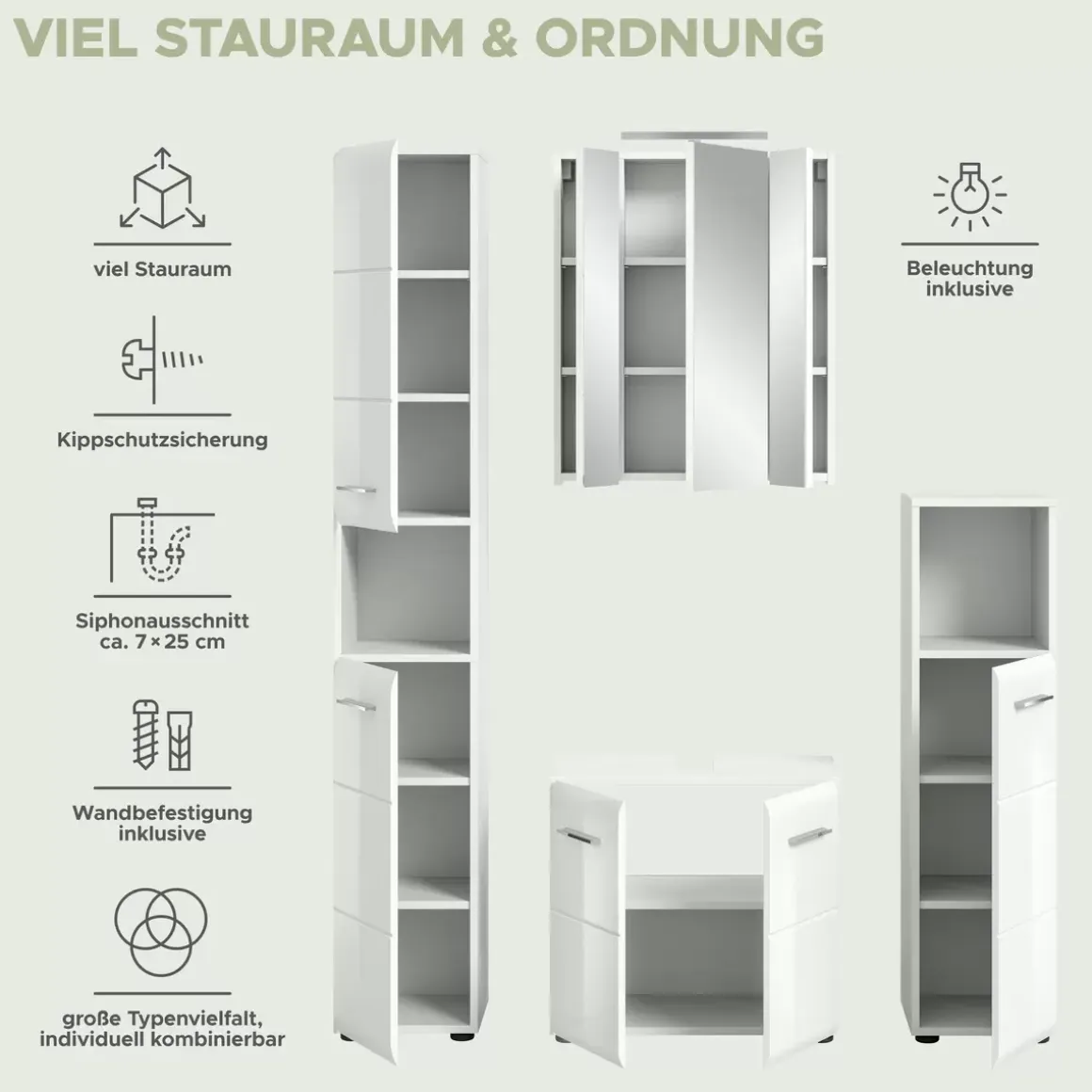 Badkombi.inkl. Beleuchtung