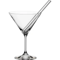 Cocktailschalen + Trinkhalme