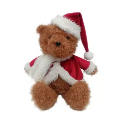 Dekobär mit Weihnachtsmütze