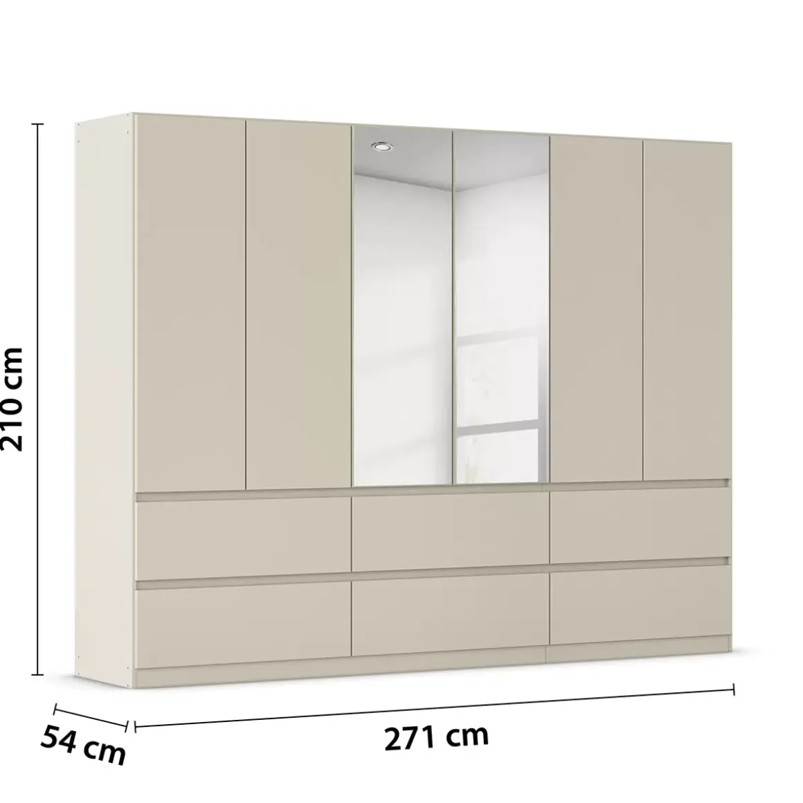 Drehtürenschrank 6trg.