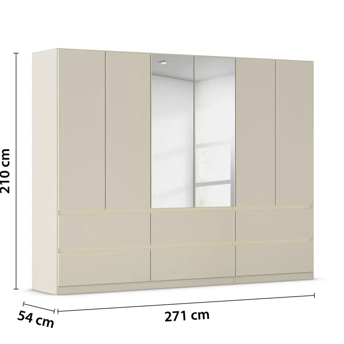 Drehtürenschrank 6trg.