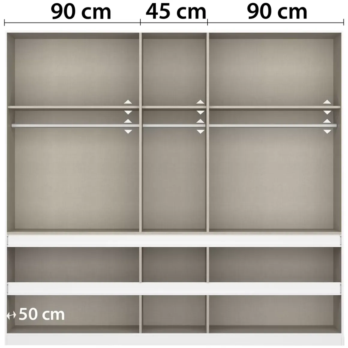 Drehtürenschrank 5-türig
