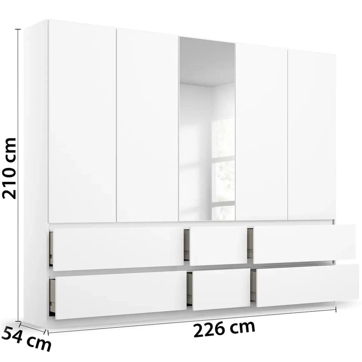 Drehtürenschrank 5-türig