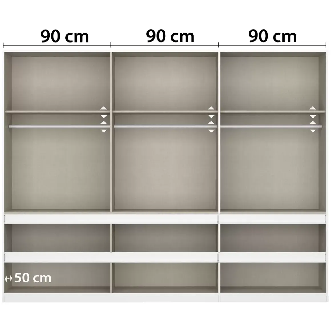 Drehtürenschrank 6-türig