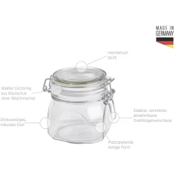 Einmachglas mit Deckel 6er Set