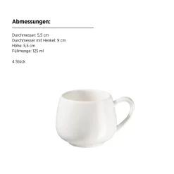 Espressoobere 4tlg. Taya
