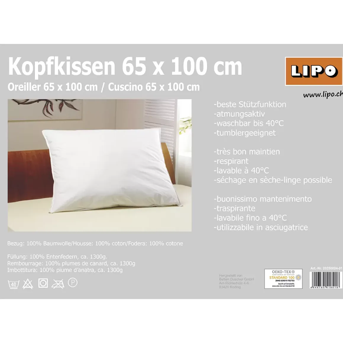 Feder-Kopfkissen