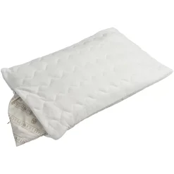 Hirsekissen mit Frottee-Bezug