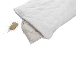 Hirsekissen mit Frottee-Bezug