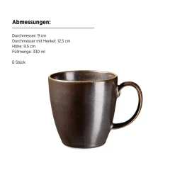 Kaffeebecher 6er Set Powerful