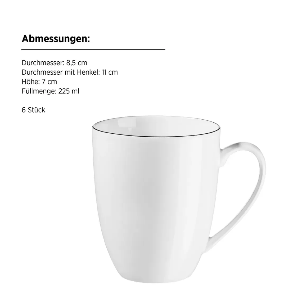 Kaffeebecherset 6tlg. Felise