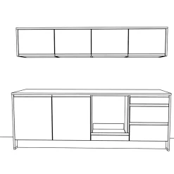 Küchenzeile ohne Geräte