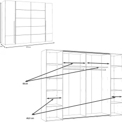 Kleiderschrank 4trg.