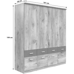 Kleiderschrank 4trg.