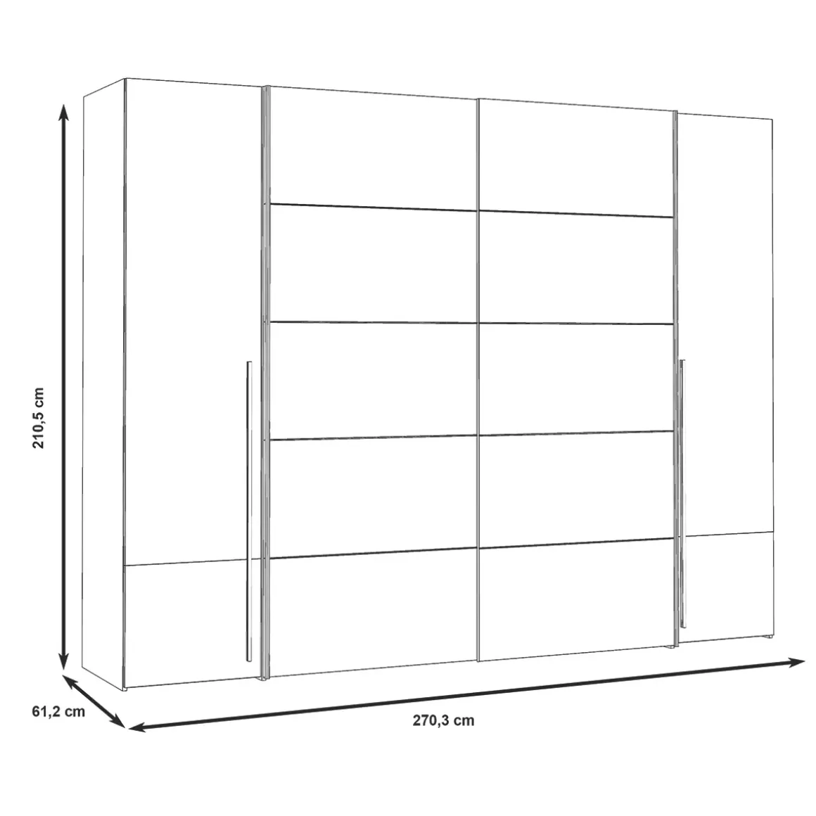 Kleiderschrank 4trg.