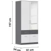 Kleiderschrank 2-türig