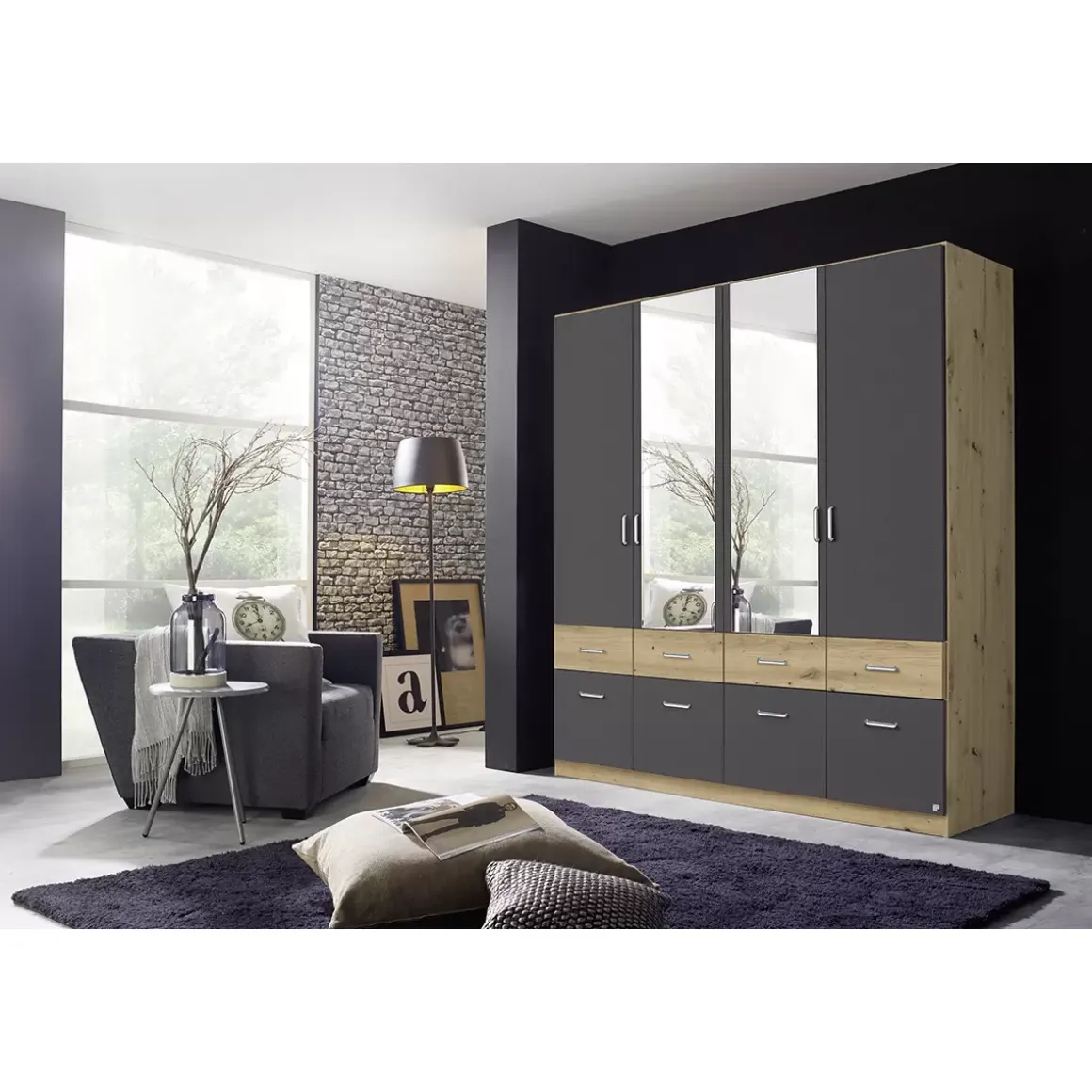 Kleiderschrank 4-türig