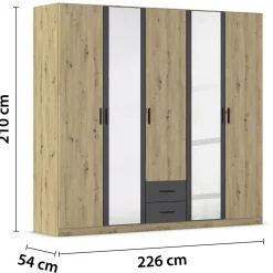 Kleiderschrank 5-türig