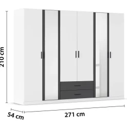 Kleiderschrank 6-türig
