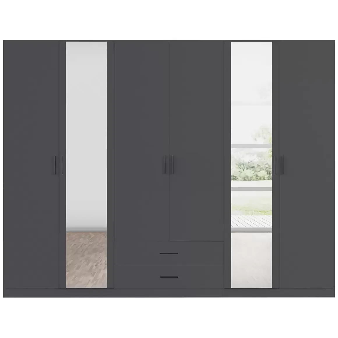 Kleiderschrank 6-türig