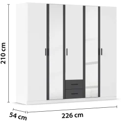 Kleiderschrank 5-türig