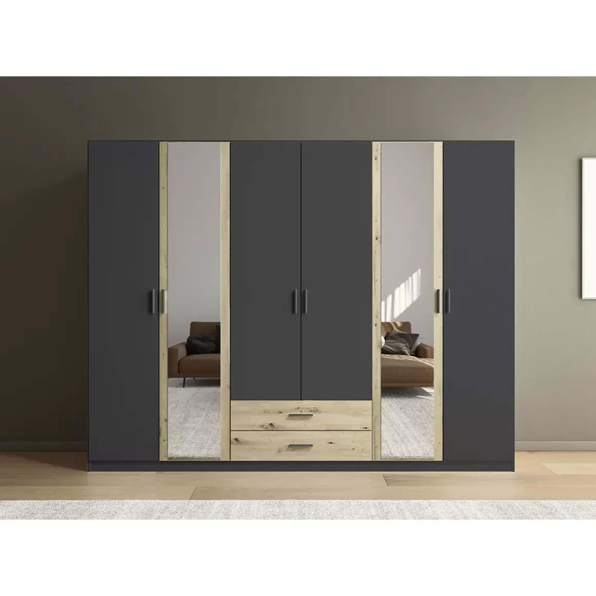 Kleiderschrank 6-türig
