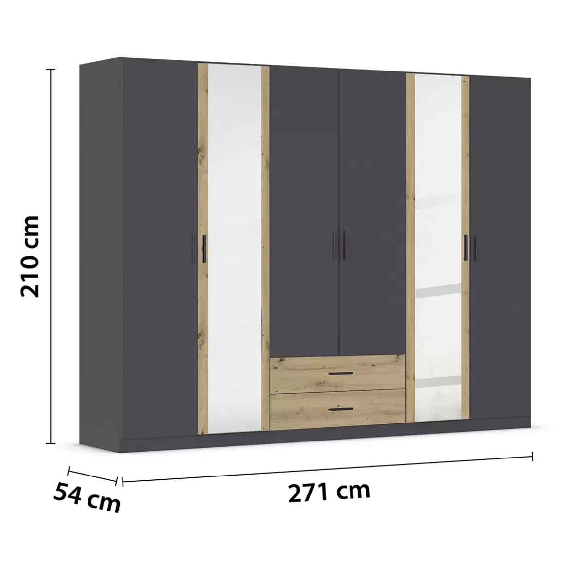 Kleiderschrank 6-türig