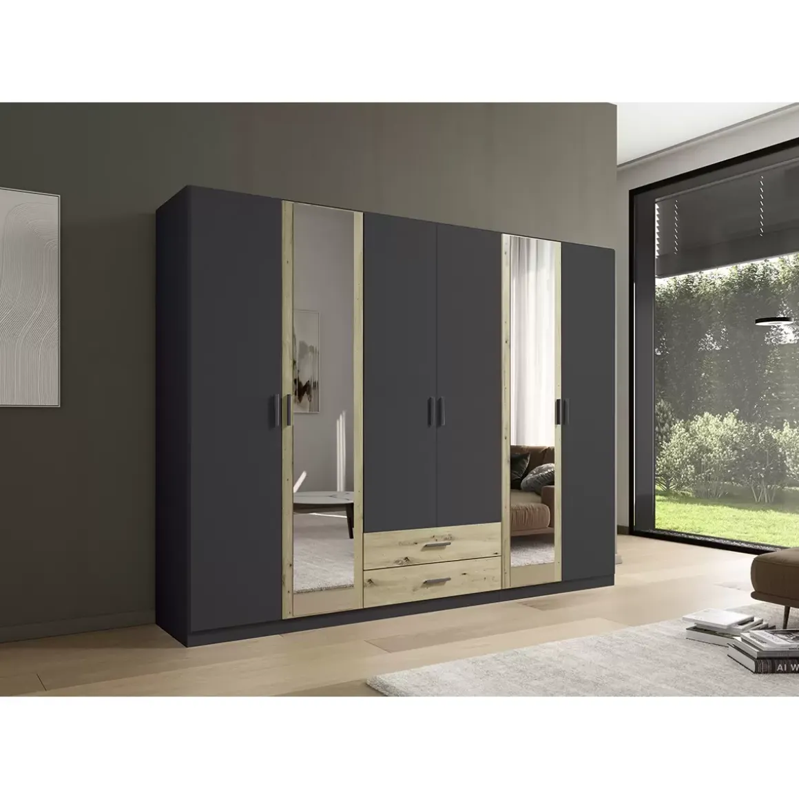 Kleiderschrank 6-türig
