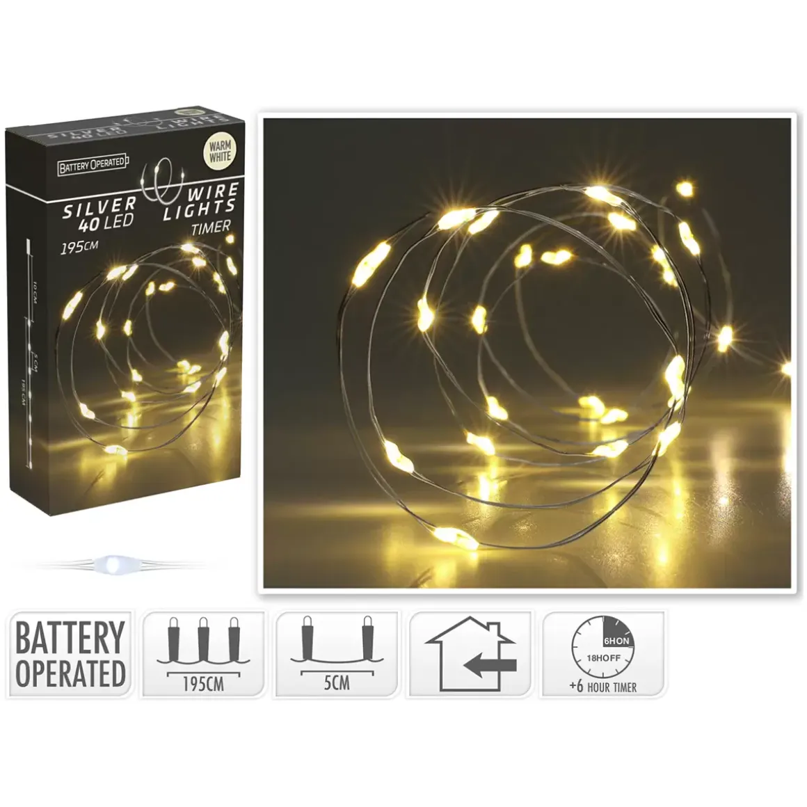 Lichterkette Indoor warmweiss