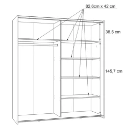 Schwebetürenschrank 2-trg