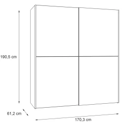 Schwebetürenschrank 2-trg