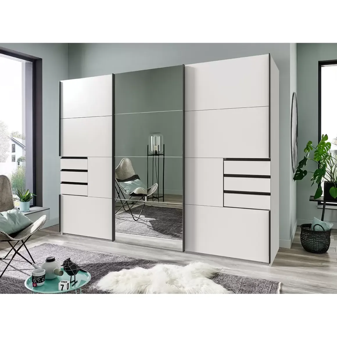 Schwebetürenschrank 3trg.