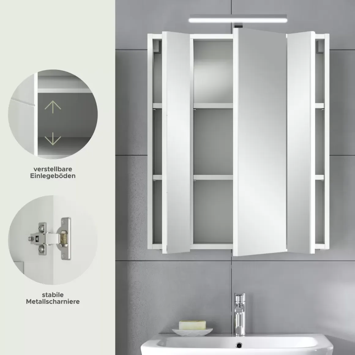 Spiegelschrank+Beleuchtung