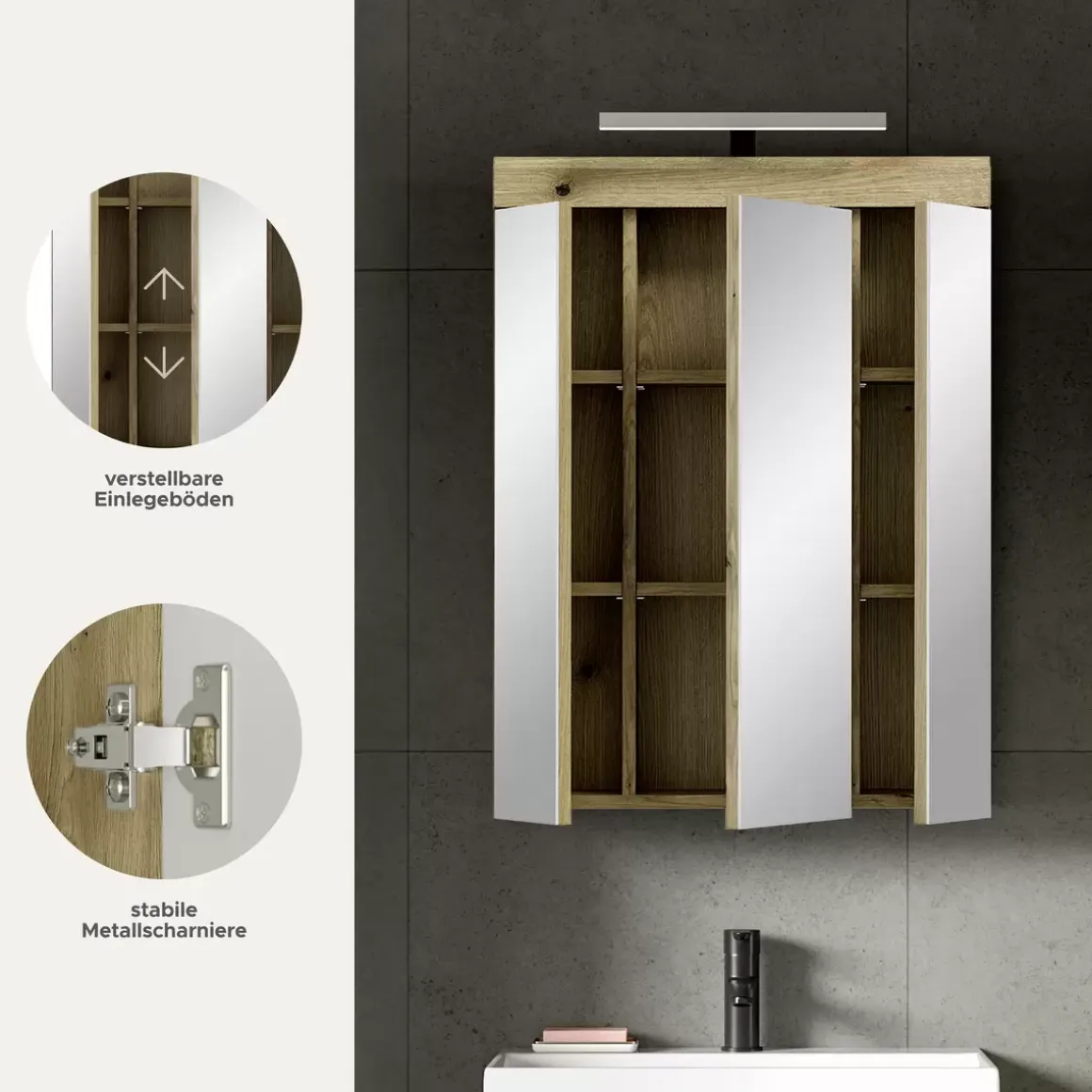 Spiegelschrank+Beleuchtung