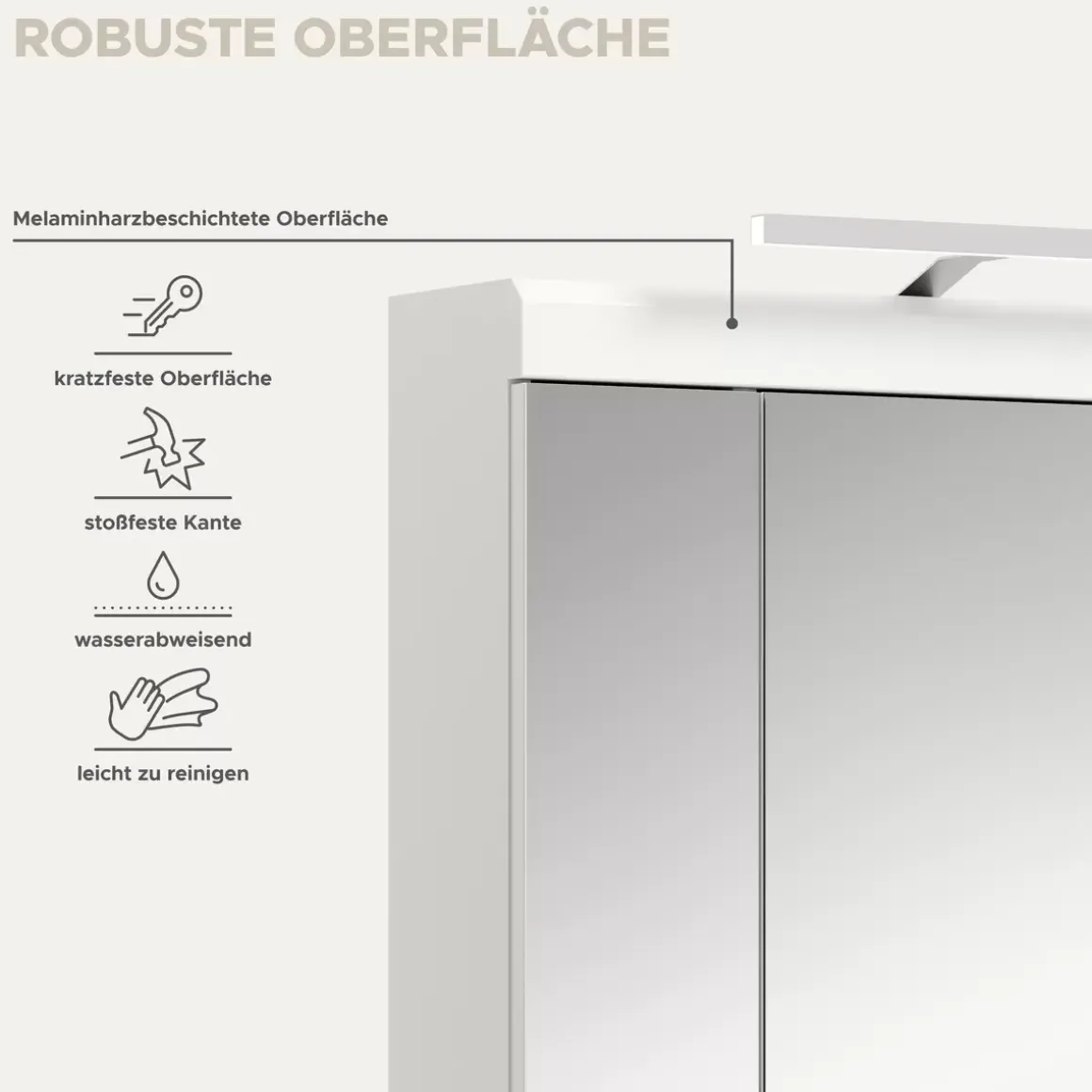 Spiegelschrank+Beleuchtung