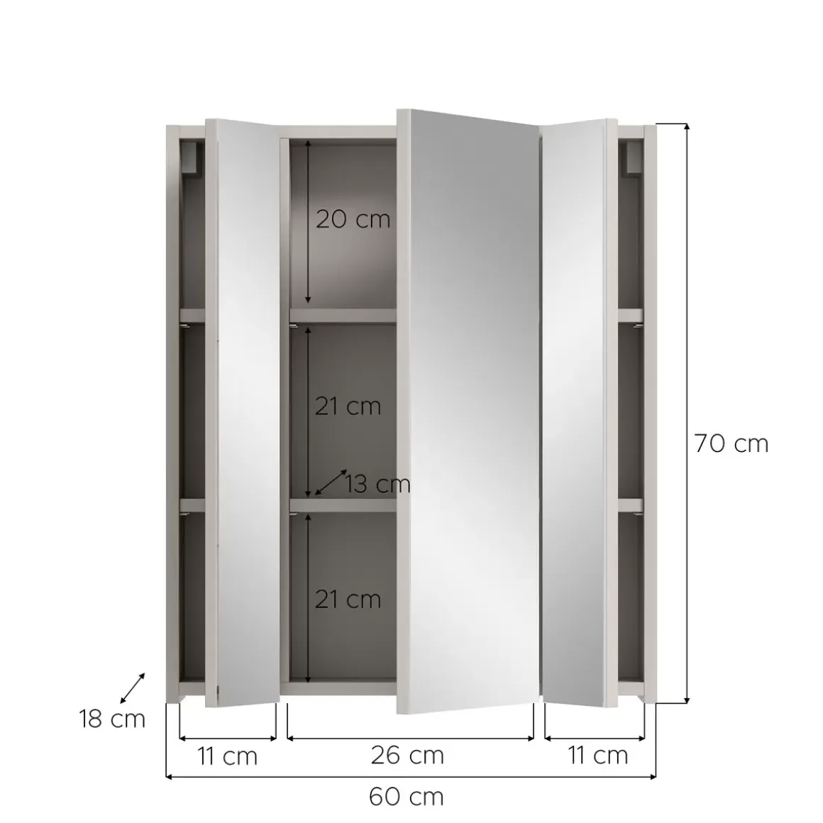 Spiegelschrank inkl. LED