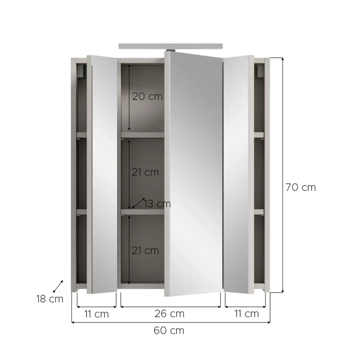 Spiegelschrank inkl. LED