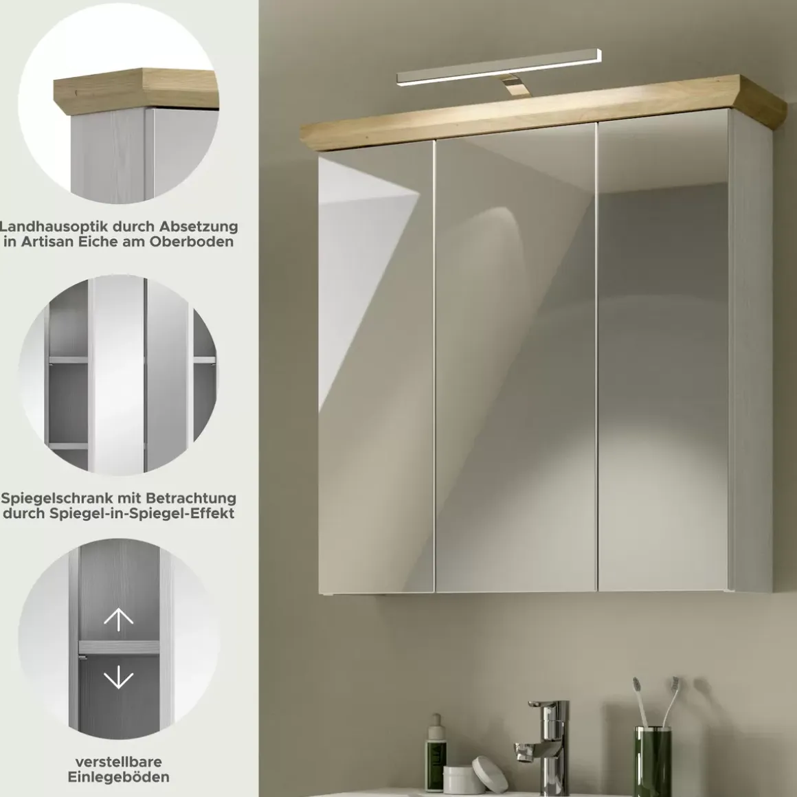 Spiegelschrank inkl. LED